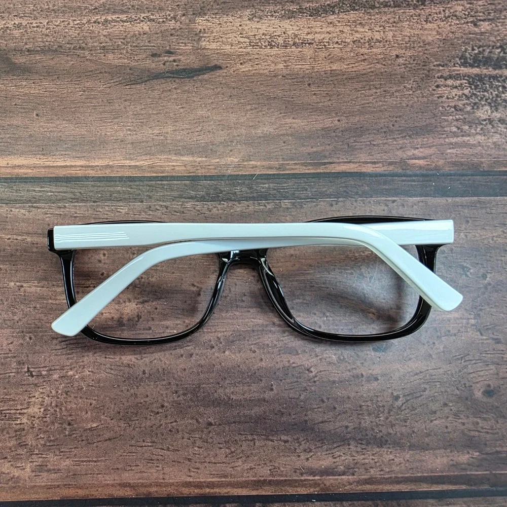 Zenni Optical 126221 Square Eyeglasses Black Translucent Gray Frames